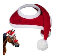 Canigegui Horse Christmas Decorations, Santa Hat For Horses To Wear, Festive Headwear Accessory, Soft Comfortable DesignHorse Christmas Santas Hats For Holiday Party, Parade, And Celebration