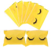 CANIGHT 100pcs Portable Makeup Storage Pouch Cosmetic Organizer Eyelash Pattern Toiletry Bag for Travel and Daily Use for Cosmetics and Personal Items