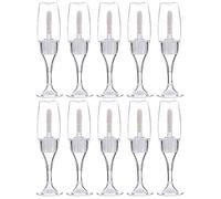 CANIGHT 10ml Wine Glass Shaped Lip Gloss Bottles Refillable Plastic Containers 10pcs for Making Your Own Lip Gloss Samples and Daily Use with Leak-proof Design