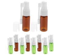 CANIGHT 10pcs 15ml Plastic Nose Spray Bottles with Flat Shoulder, Refillable Liquid Dispenser Sub Containers for Daily Nasal Spray and Personal Care