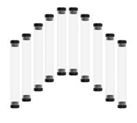 CANIGHT 10pcs Cylinder Pen Display Case with Grooves for Secure Storage Acrylic Pen Boxes and Fine Writing Instruments for Graduation Time Gifts