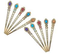 CANIGHT 10pcs Vintage Chignon Hair Pins with Rhinestones Elegant Womens Hair Accessories for Buns and Updos for Weddings Parties and Special Occasions