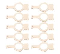CANIGHT 10pcs Wooden DIY Handheld Mirrors for Unfinished Multipurpose Makeup Mirrors for Dressing Table and Creative Craft Activities