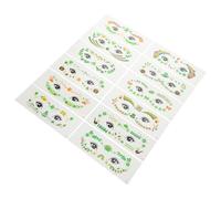 CANIGHT 12sheets St Patricks Day Sticker Irish Festival Temporary Face Makeup Decals Birthday Party Accessories for Adults Boys and Girls