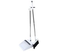 CANIGHT 180degree Foldable Hair-Resistant Broom and Dustpan Set with Detachable Long Handle Lightweight Stainless Steel Floor Cleaning Tool for Household Use Space-Saving Design with Comb