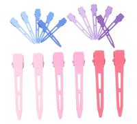 CANIGHT 18pcs No Crease Hair Clips Gradient Colors for Women Hair Barrettes for Styling Makeup Non- Design for for Managing Strands