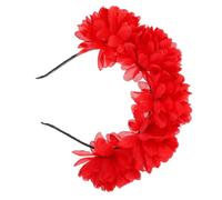CANIGHT 1pc Bridal Flower Hairband Gorgeous Red Floral Design Elegant Wedding Headpiece Accessory for Brides for Weddings Parties and Photography