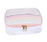 CANIGHT 1pc PVC Makeup Bag Convenient Toiletry Organizer for Women for Travel Gym Camping and Home Use Easy to Clean and Maintain Stylish Cosmetic Pouch