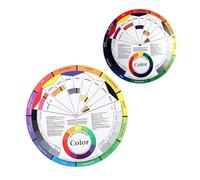 CANIGHT 2 Pcs Creative Color Wheel for Makeup and Nail Art with Two-sided Paper Design, Colour Mixing Guide Illustrating Relationships between Colours, for Women and Amateur Learning