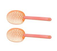CANIGHT 2 Pcs Practical Slotted Spoons Made of Sturdy Abs Material with Hanging Hole for Easy Storage, for Kitchen and Bakery Use, Catching Small Lumps Efficiently