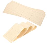 CANIGHT 200 Sheets Rice Paper for Calligraphy Practice with Standard Size Grid, Khaki Colour, Holds Ink Tightly and Prevents Infiltrating, for Chinese Calligraphy Writing and Art Work