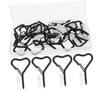 CANIGHT 20pcs Heavy Duty Eye Bolt Hooks for Outdoor Use Self-Tapping Screw-in Hook for Patios Decks and Gardens Windproof Design Safety Buckle for Secure Hanging