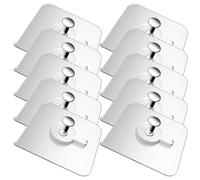 CANIGHT 20pcs Picture Hanging Adhesive Hooks with Strong Adhesive and Versatile Application, Stainless Steel and Plastic Wall Picture Hooks for Bedroom and Shower Door Use