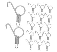CANIGHT 20pcs Spring Latch Hook for Pet Cages Secure Metal Finger Hooks for Cat Dog Doors Cage Accessories for Feeding