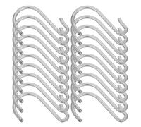 CANIGHT 20pcs Workshop Wall Organizer Pegboard J Hooks in Metal, Designed for Hanging Items and Tools, Featuring Instant Installation and Space Optimization for Garage and Office