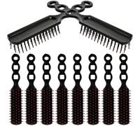 CANIGHT 24Pcs Plastic Hairbrushes for Curly Hair Detangling and Scalp Stimulation Comb Set Suitable for Women Hair Salon Use