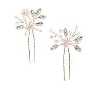 CANIGHT 2pcs Bridal Flower Hairpins Elegant Hair Forks for Weddings Design Hair Accessories for Women and Brides