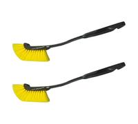 CANIGHT 2pcs Car Cleaning Brush Set for Tire and Wheel with Long Handle, Soft Pp Bristles for Car Interior and Exterior Cleaning, Portable and Versatile Design for On-the-go Wheel and Rim