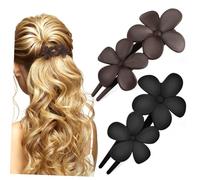 CANIGHT 2pcs Flower Headband Headpieces Flat Claw Clips for Women Floral Hair Accessories for Wedding Parties