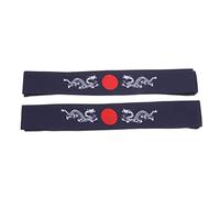 CANIGHT 2pcs Japanese Sports Headband Set Absorbent Running Headbands for Fitness Yoga Daily Wear Fits Stylish Dragon Pattern Design for Exercise and Training
