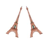 CANIGHT 2pcs LED Light Eiffel Tower Desktop Decor Figurines Made of Zinc Alloy and Plastic, Chic Design for Places, Creating Warm and Pleasant Atmosphere