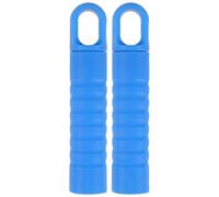 CANIGHT 2pcs Mop Handle End Caps Replacement for Flat Mops with Non-Slip Plastic Grip and Hanging Hole Sleeve Compatible for Homes and Offices Blue
