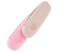 CANIGHT 2pcs Portable Silicone Makeup Brush Organizer Bag Travel Friendly Cosmetic Brush Case Heart Decor Compact Design for Easy Carrying and Storage