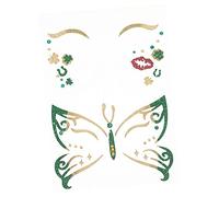 CANIGHT 2pcs 's Day Face Stick Stickers St Green Face Glitter Spring Party Favors St Patricks Day Decoration Please Ring The Bell Sign Cosplay Decoration Craft Paper