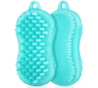 CANIGHT 2pcs Silicone Body Scrubber Double-Sided Exfoliating Bath Brush for Women and Soft Silicone Bristles for Shower Scalp and Body Massage Gentle Skin Care and Blood Flow
