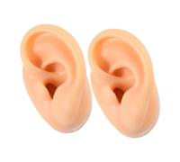 CANIGHT 2pcs Silicone Ear Molds Jewelry Display Props for Ear Piercing Practice Human Anatomy Model