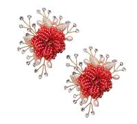 CANIGHT 2pcs Wedding Shoe Clips Flower Shape Alloy Shoe Charms Rhinestone and Pearl Decoration, Easy to Use and Save Time, for Bridal and Wedding Handbags or Purses