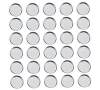 CANIGHT 30pcs Empty Metal Pans for Eyeshadow and Blusher Round Cosmetic Tray for Makeup Makeup Storage for Artists Lightweight and Smooth Edges