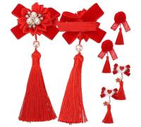 CANIGHT 3pairs Hanfu Headdress Hairpin Chinese Hair Accessories Flower Hair Clip Barrette