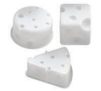 CANIGHT 3pcs Candle Mold Silicone Set for Candle Making Accessories Featuring Creative Cheese-Shaped Design with High Durability and Reusability for Home or Occasion