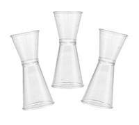 CANIGHT 3pcs Double Sided Jigger Set for Bars and Family Use, High Hardness Material with Precise Drink Measuring Function, for Alcohol Units Measuring and Cocktail Preparation