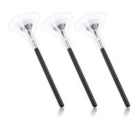 CANIGHT 3pcs Fan Shaped Lash Brushes with Angled Soft Bristles for Precise Mascara Application and Eyelash Separation Multipurpose Eyebrow and Lash Grooming Tools for Gentle Definition