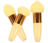 CANIGHT 3pcs Makeup Pen Unique Design Foundation Brushes Comfortable and Practical Wet Dry Sponge Applicators for Skin Curvature for Fashion Enthusiasts