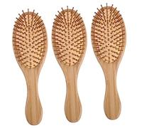 CANIGHT 3pcs Portable Scalp Comb Hair Brush Static Wide Tooth and Bamboo Comb for Easy Detangling Reducing Hair Loss and Split Ends