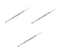 CANIGHT 3pcs Stainless Steel Cosmetic Mixing Tool Embossing Color Modulation Bar for Foundation Eye Shadow Concealer Silver Easy to Clean Makeup Mixing Stick for Professionals and Home Use