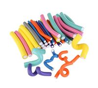 CANIGHT 42pcs Hair Curling Flex Rods No Heat Hair Rollers for Spiral Curls Easy Use Curling Sticks with Pvc Bag for Hairstyles