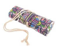 CANIGHT 48 Slots Pencil Wrap Roll up Case Made of Sturdy Cotton with Rope Closure, Sturdy Design to Protect Pencils from Falling and Breakage, for Art Supplies Storage and Students