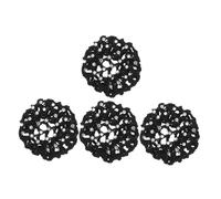 CANIGHT 4pcs Acrylic Rhinestone Hair Nets for Girls Fashionable Bun Covers for Dance Versatile Hair Accessories for Boys and Girls Sparkling and Flexible Design for Young Dancers
