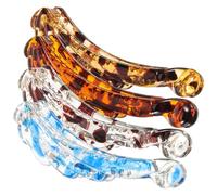 CANIGHT 4pcs Banana Hair Clips Lightweight Comfortable Curly Hair Styling Accessories Versatile Colors Lengths