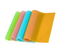 CANIGHT 4pcs Eva Fridge Shelf Liner Mats with Anti-skid Stability, Sturdy Refrigerator Mats for Kitchen Cabinets, Washable Heat Insulation and Sturdy Cupboard Liners