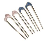 CANIGHT 4pcs Fashion Women Hair Sticks u Shape Hair Fork Hairpins for Buns Accessories for Braids Chinese Pins Long Accessories