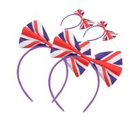 CANIGHT 4Pcs Uk Flag Bow Hair Bands for Women Stylish Headbands for Sport Competitions Festivals and Cosplay Events Unique Hair Accessories