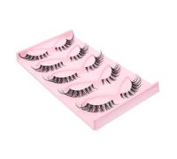 CANIGHT 5 Pairs Fox Eye False Eyelashes Lightweight Makeup Lash Strips for Daily Wear and Parties Easy to Use Curved Design present for Friends and Family