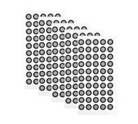 CANIGHT 5 Sheets Scanning Marking Sticker Reflective Marker Point Pet Reflective Film Black 5 Sheets, 6mm Inner Diameter, for 3d Scanning, Reverse Engineering and Inspection