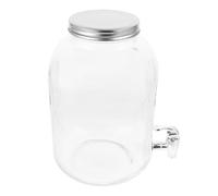 CANIGHT 5l Glass Food Storage Container with Sealed Wine Bottle Design, Surface and Abs Lid, for Cold Drinks and Red Wine Storage, for Birthday and Valentine's Day Random Color