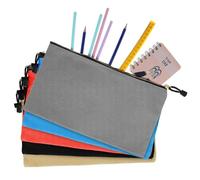 CANIGHT 5pcs Canvas Tool Bag Secure Zipper Vibrant Colors Makeup Storage Bag Toiletry for Artists